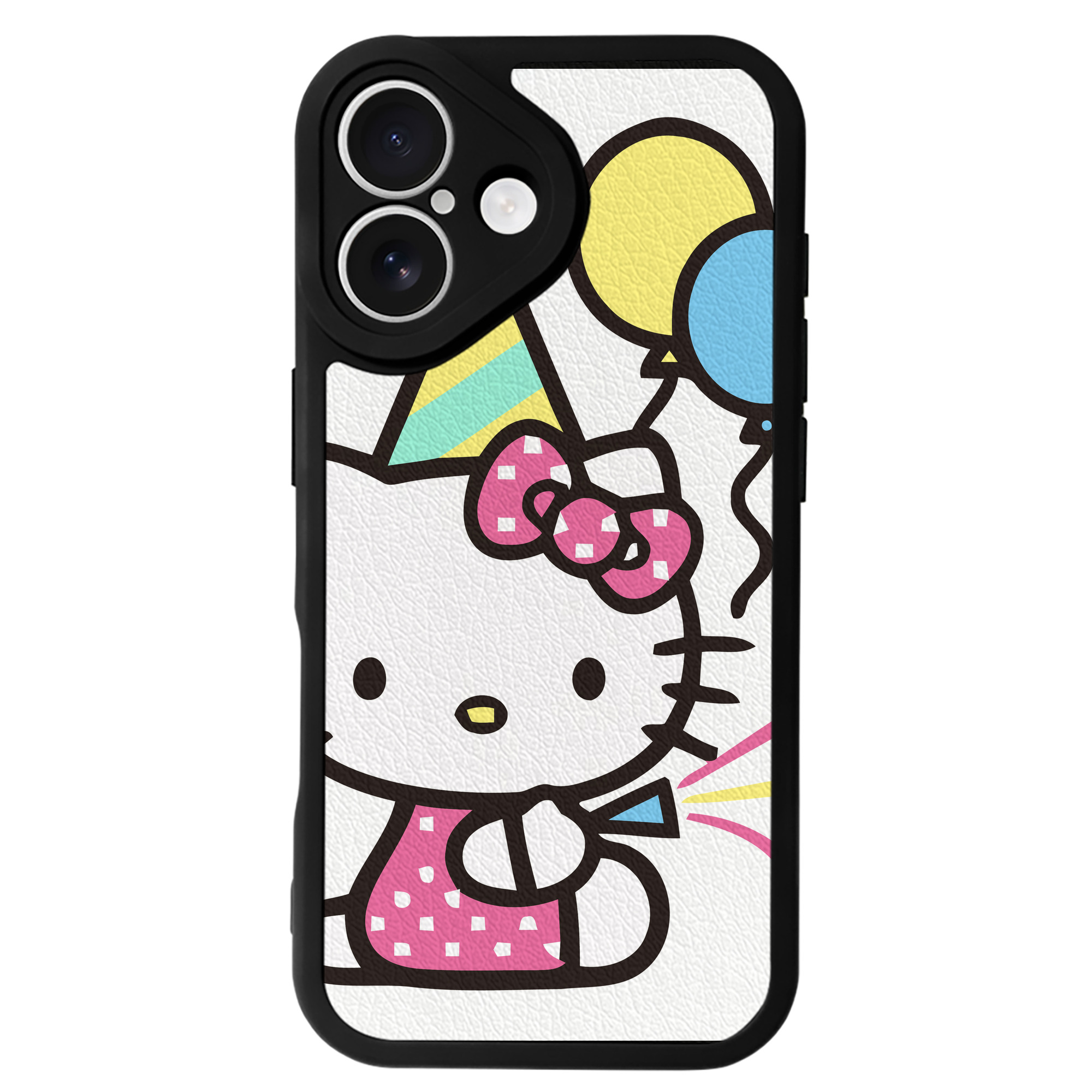 （画像用） Hello Kitty ハローキティ 【iPhone 16シリーズ対応】シリコンスマホケース（レザー調） 材質：シリコン
